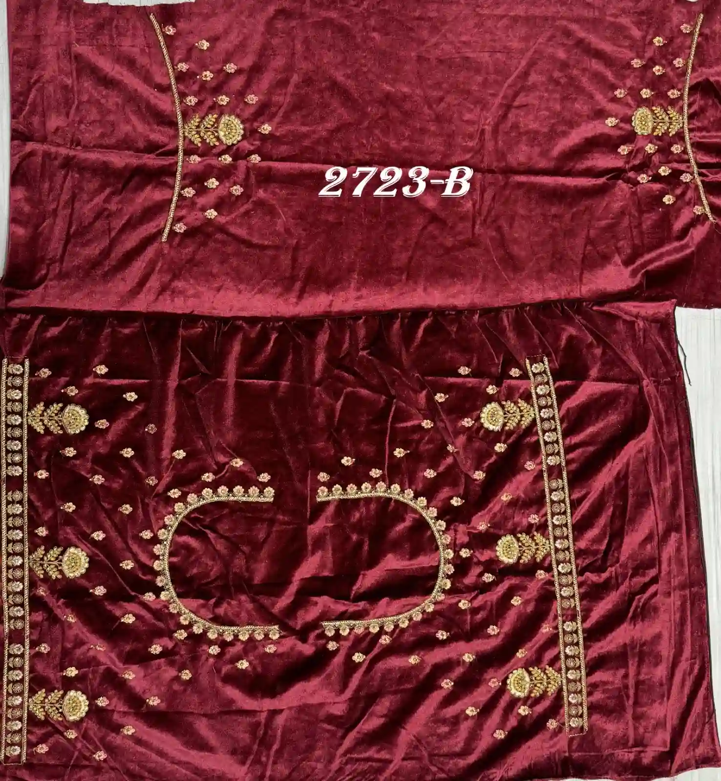 Anjani Art 2723A & 2723B Velvet Wholesale Lehenga Catalog — Wholesale Lehenga, MPA wholesale from Surat — Photo 11